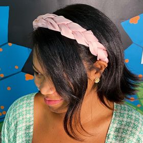 Dutch Braid Headband (Color: Blush)
